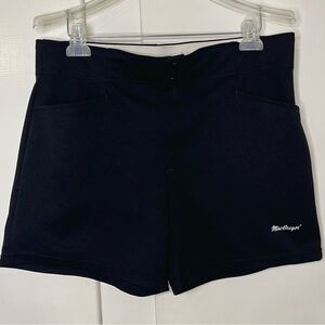 Vintage 80s MacGregor Black Polyester Sporty Tennis Golf Athletic Shorts